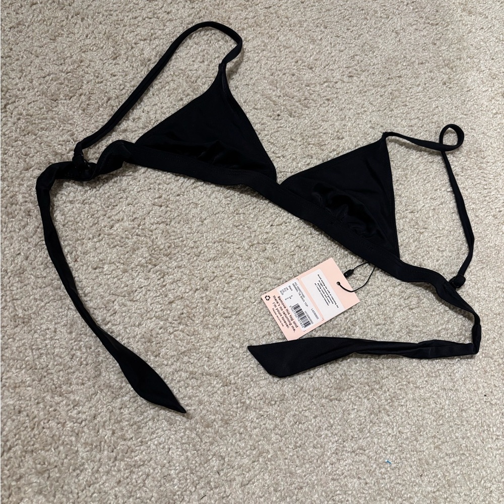 Black Missguided Triangle Bikini Top